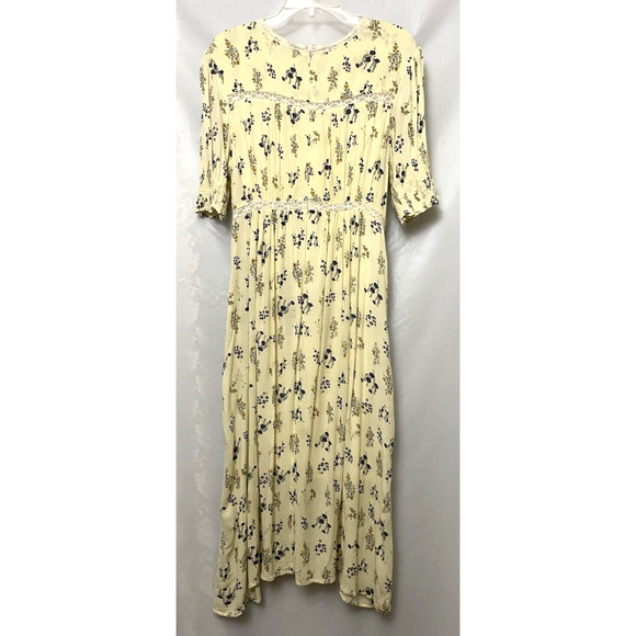 L.O.V. Yellow Vtg Women’s Dress Babydoll Boho Size XL - Picture 2 of 10